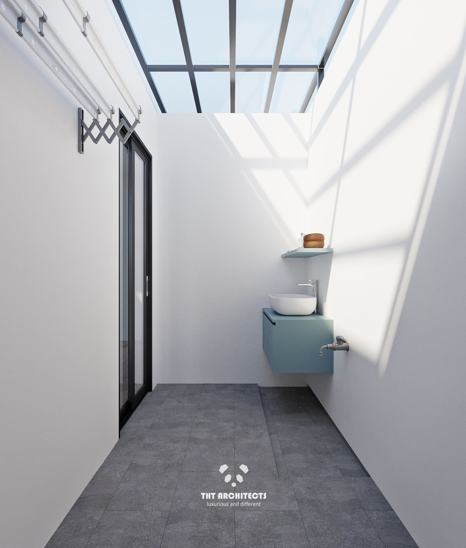 tht architects - Nhà chị Châu Đà Lạt - phòng giặt 02